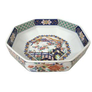 Vintage The Orient Inc Made in Japan Octogonal Imari Style Serving Bowl Dish